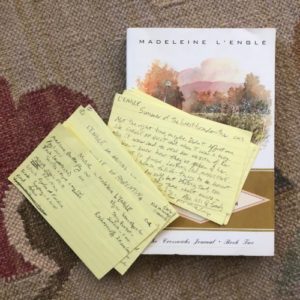 madeleine l'engle's summer of the great-grandmother (crosswicks book two) and yellow index cards